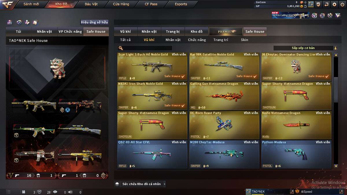 shop acc cf uy tin gia re